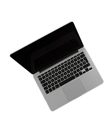 laptop on white background